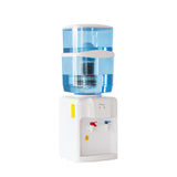 Water dispenser on a kitchen bench showing its compact 28.5 cm base