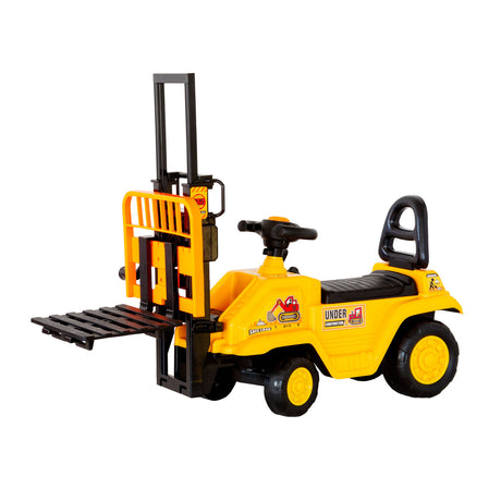 Kids Ride On Forklift with Working Mast Lift and Pallet Yellow
