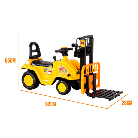 Kids Ride On Forklift with Working Mast Lift and Pallet Yellow