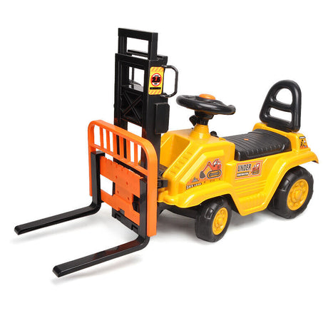 Kids Ride On Forklift with Working Mast Lift and Pallet Yellow