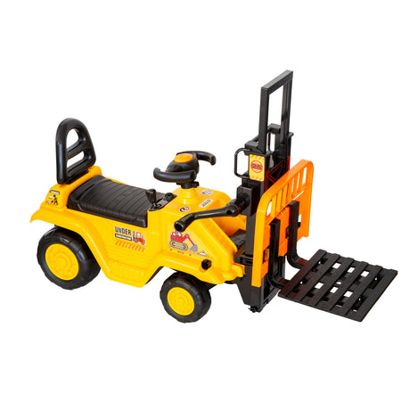Kids Ride On Forklift with Working Mast Lift and Pallet Yellow