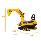Manby Ride On Excavator with Tracks, Yellow