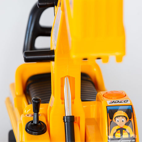 Kids Ride On Excavator Digger with Working Arm Yellow