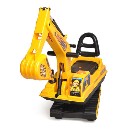 Kids Ride On Excavator Digger with Working Arm Yellow