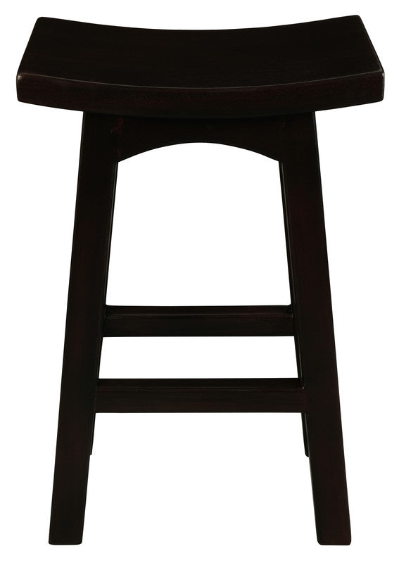 Cheltenham chocolate mahogany counter stool at a kitchen counter