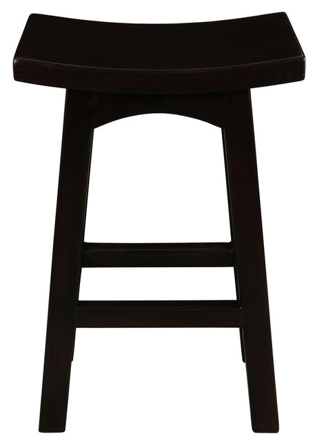 Cheltenham chocolate mahogany counter stool at a kitchen counter
