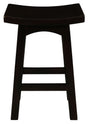 Cheltenham chocolate mahogany counter stool at a kitchen counter