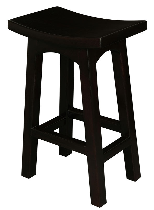 Cheltenham chocolate mahogany counter stool at a kitchen counter