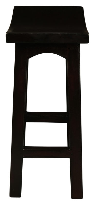 Cheltenham chocolate mahogany counter stool at a kitchen counter