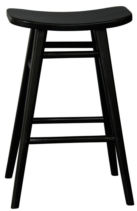 Aria Black Solid Timber Counter Stool