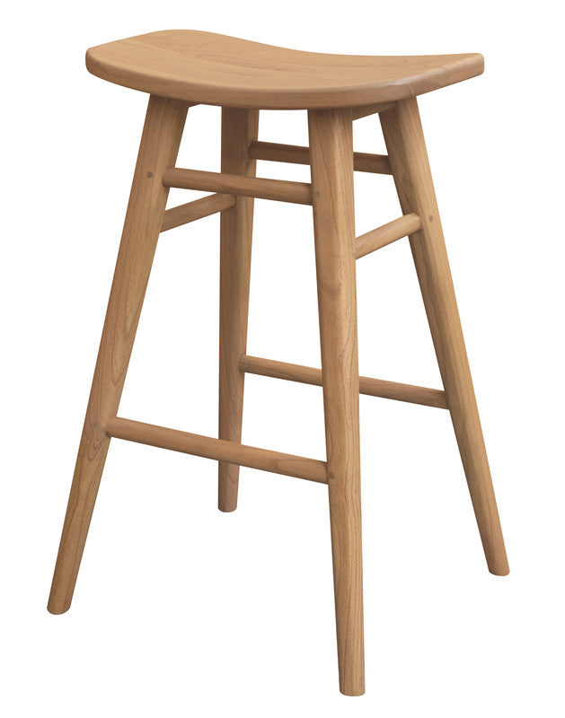 Aria counter stool oval seat and solid timber leg detail — Allure Home Collections