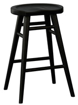 Almurta timber counter stool black in a modern kitchen