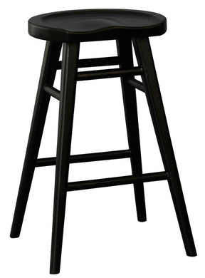 Almurta timber counter stool black in a modern kitchen