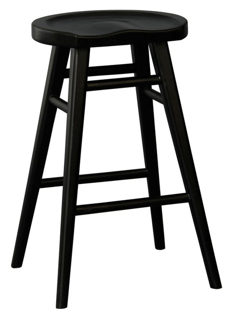 Almurta timber counter stool black in a modern kitchen