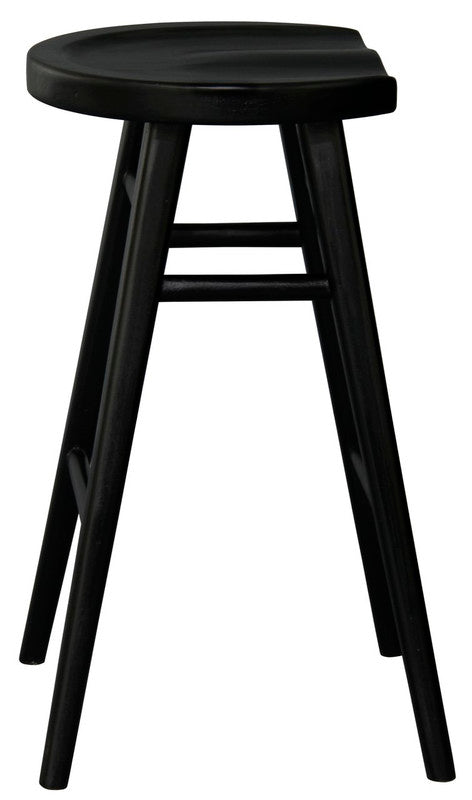Almurta Timber Counter Stool, Black