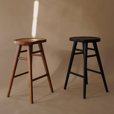 Almurta Timber Counter Stool, Black