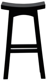 Side profile of Tokyo solid mahogany bar stool showing clean frame — Allure Home Collections