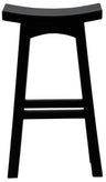 Side profile of Tokyo solid mahogany bar stool showing clean frame — Allure Home Collections