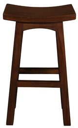 Tokyo solid mahogany timber bar stool in mahogany finish — Allure Home Collections
