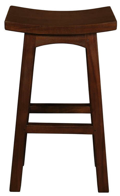 Tokyo solid mahogany timber bar stool in mahogany finish — Allure Home Collections