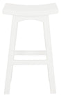 Tokyo bar stool solid mahogany grain and satin finish detail — Allure Home Collections