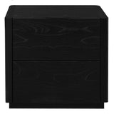 Gatsby 2-Drawer Solid White Cedar Bedside Table — Natural, Black and Walnut — Allure Home Collections