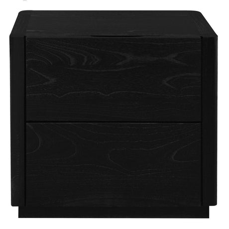 Gatsby 2-Drawer Solid White Cedar Bedside Table — Natural, Black and Walnut — Allure Home Collections