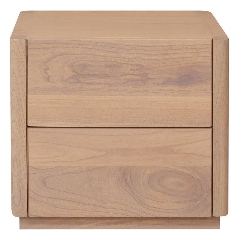 Gatsby 2-Drawer Solid White Cedar Bedside Table — Natural, Black and Walnut — Allure Home Collections