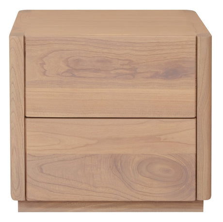 Gatsby 2-Drawer Solid White Cedar Bedside Table — Natural, Black and Walnut — Allure Home Collections