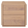 Gatsby 2-Drawer Solid White Cedar Bedside Table — Natural, Black and Walnut — Allure Home Collections