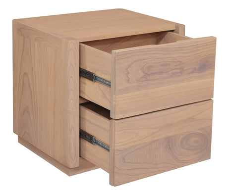 Gatsby 2-Drawer Solid White Cedar Bedside Table — Natural, Black and Walnut — Allure Home Collections
