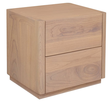 Gatsby 2-Drawer Solid White Cedar Bedside Table — Natural, Black and Walnut — Allure Home Collections