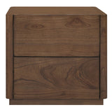 Gatsby 2-Drawer Solid White Cedar Bedside Table — Natural, Black and Walnut — Allure Home Collections