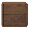 Gatsby 2-Drawer Solid White Cedar Bedside Table — Natural, Black and Walnut — Allure Home Collections