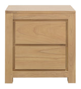 Broadwater Cedar 2 Drawer Bedside Table, Natural