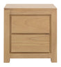 Broadwater Cedar 2 Drawer Bedside Table, Natural