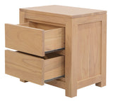 Broadwater Cedar 2 Drawer Bedside Table, Natural