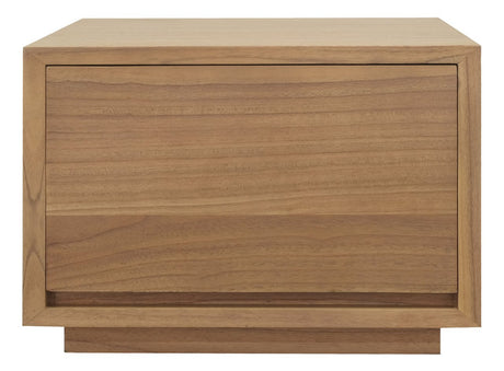 Teven Low 1 Drawer Bedside Table, Natural