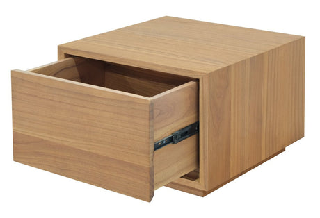 Teven Low 1 Drawer Bedside Table, Natural
