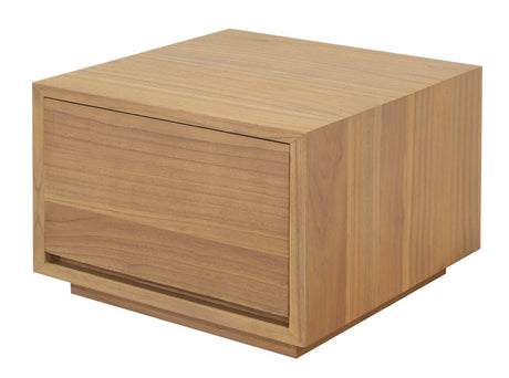 Teven Low 1 Drawer Bedside Table, Natural