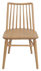 Springton natural solid oak dining chair with slatted back