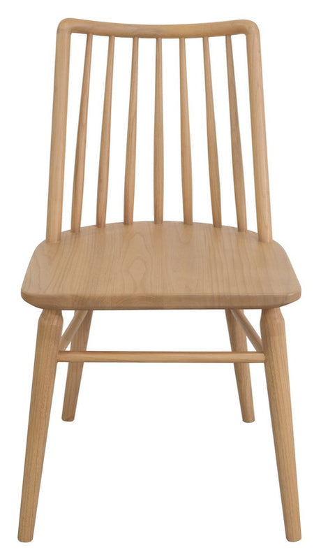 Springton natural solid oak dining chair with slatted back