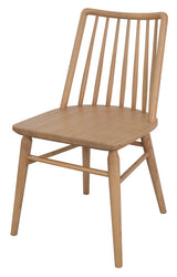 Springton natural solid oak dining chair with slatted back
