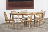 Springton natural solid oak dining chair with slatted back