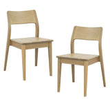 Concordia natural solid oak mid century dining chair
