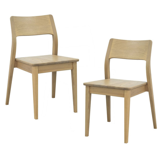 Concordia natural solid oak mid century dining chair