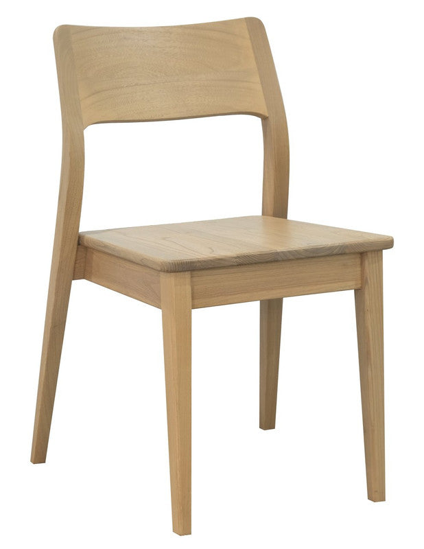 Concordia natural solid oak mid century dining chair