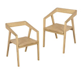 Stonewell natural solid oak dining armchair in a modern dining room