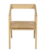 Stonewell natural solid oak dining armchair in a modern dining room