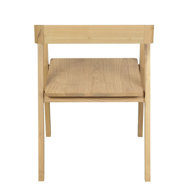 Stonewell natural solid oak dining armchair in a modern dining room